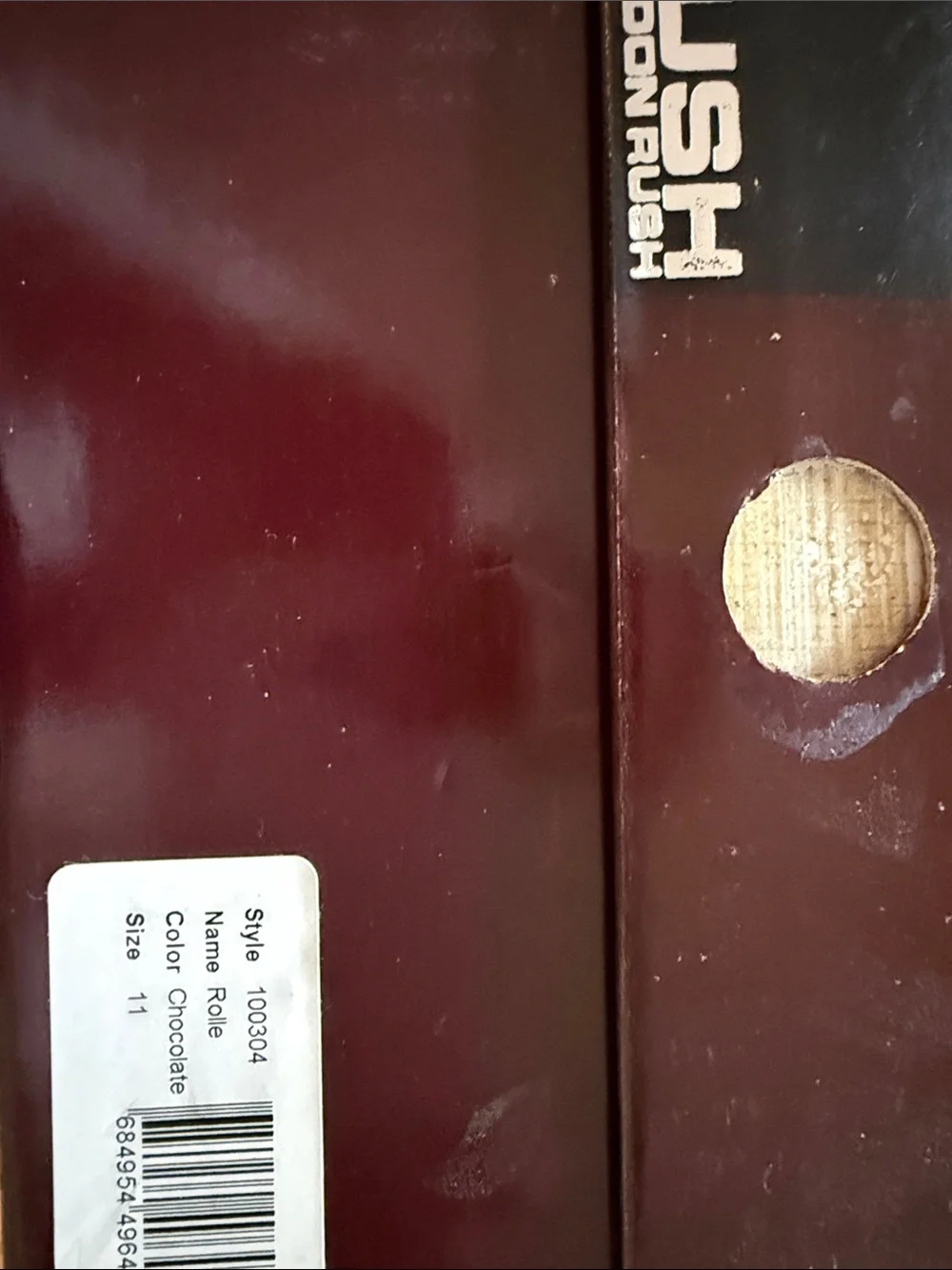 Gordon Rush Black and Burgundy Shoe Box